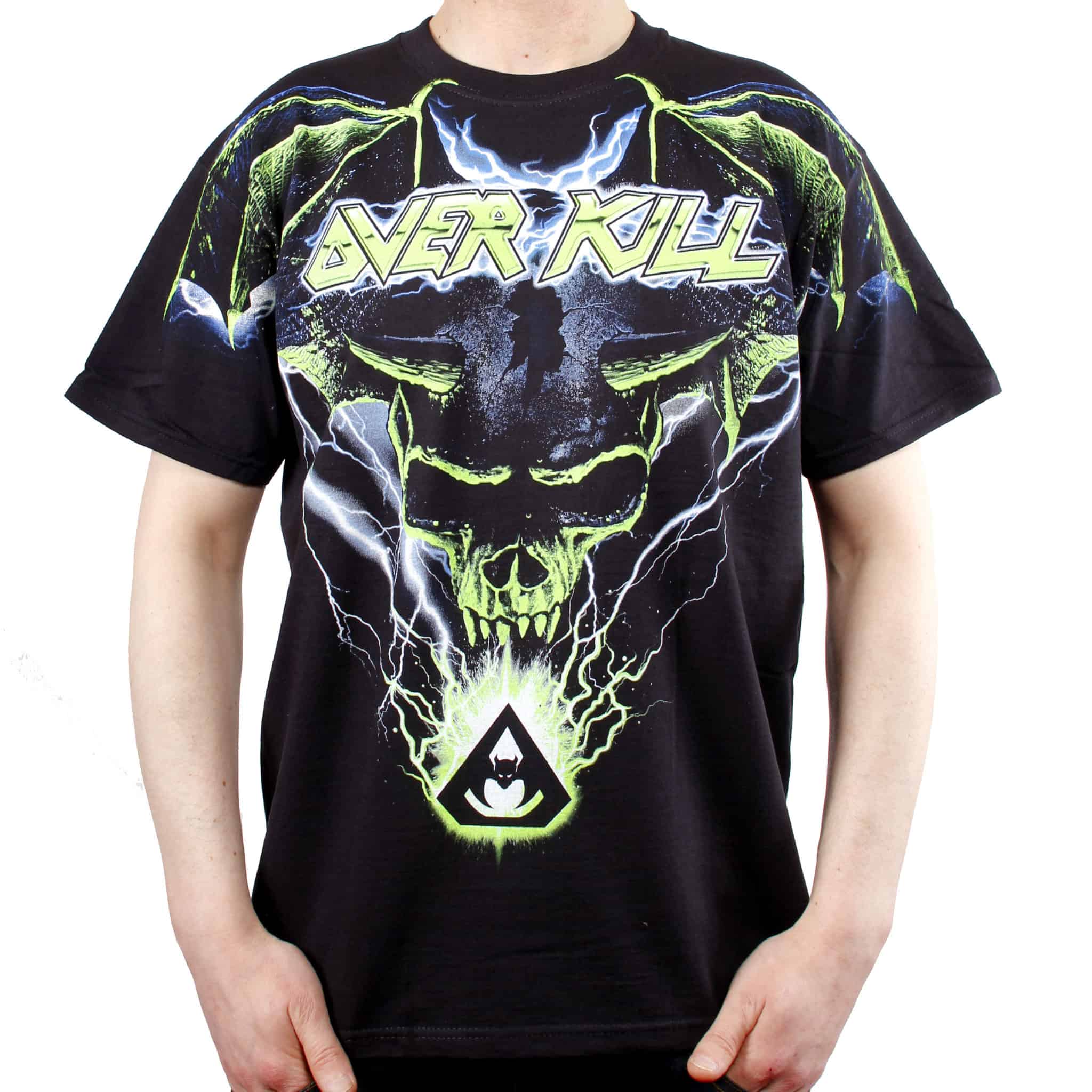 Overkill, T-Shirt, All Over Blue Skull Tour 2013 – Merchland