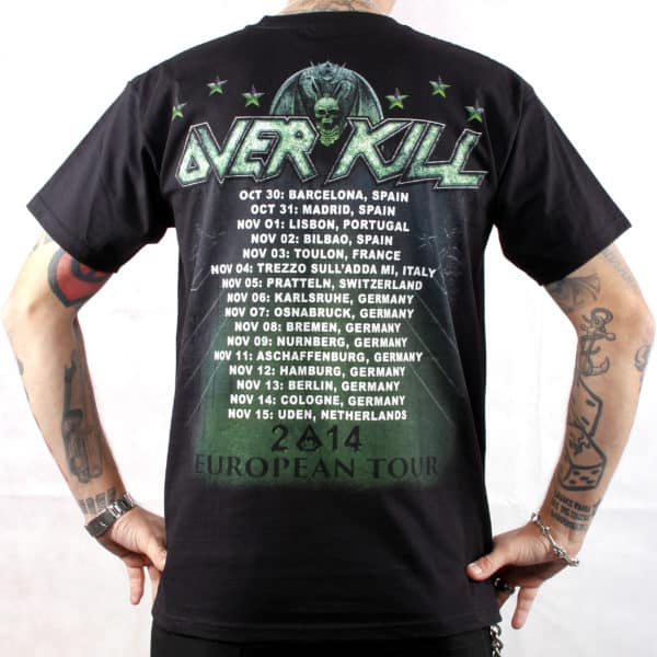 Overkill, T-Shirt, Tour 2014 Europe – Merchland